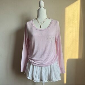 Victoria's Secret Light Pink Long Sleeve Top Size Small